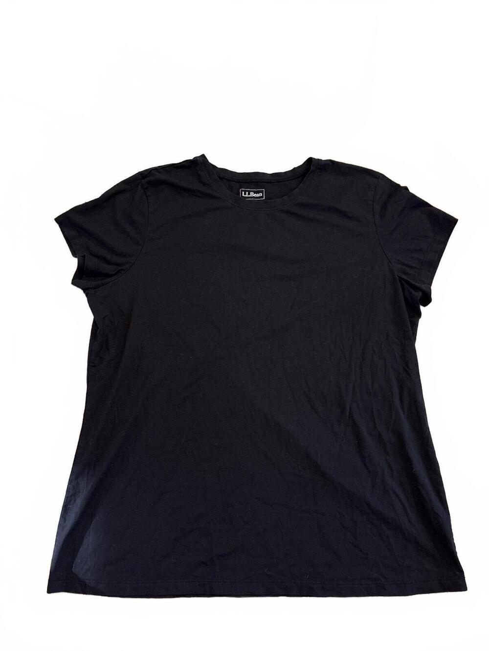 Pima Cotton Basic Black Tee Shirt - Unworn - Womanâs XL